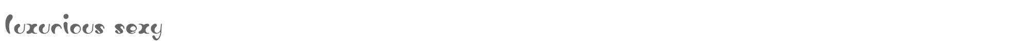 Sample characters Luxurious Sexy Font